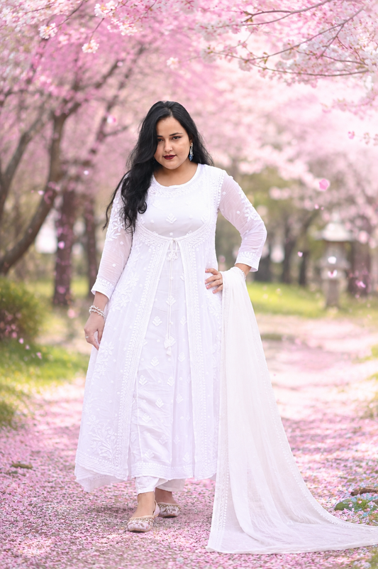 Mahira Farshi Short Kurta – Orange Cream