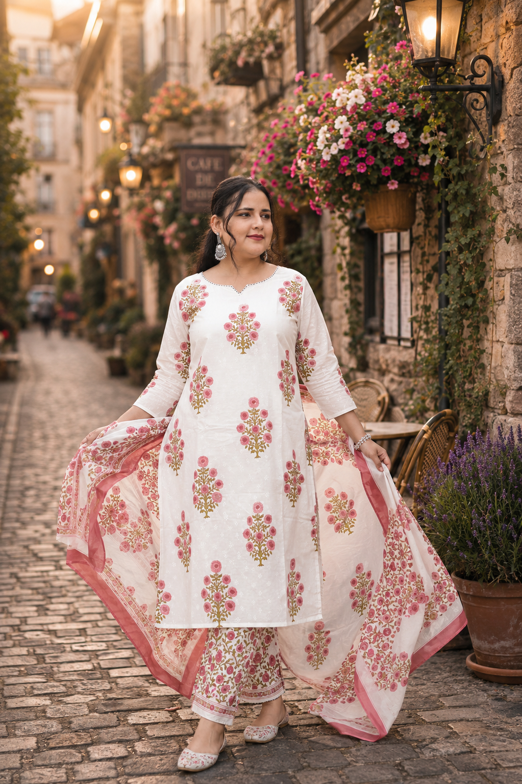 Inaya Florescent Green Farshi Set