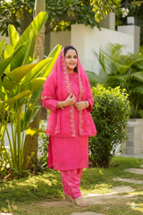 Saanvi Beige Farshi Set