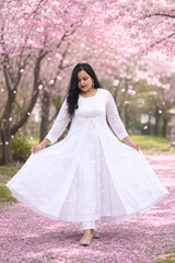 Mahira Farshi Short Kurta – Orange Cream